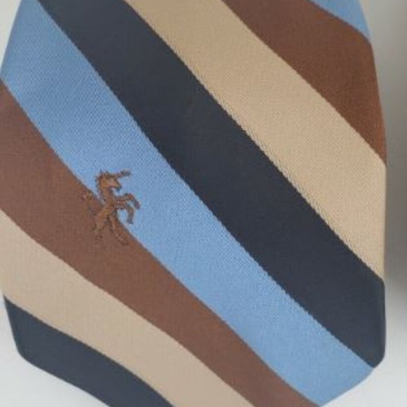 Vintage Mens Fashion Casual Dress Tie 4 Bronzini in Graphic Retro Stripes - Picture 7 of 10